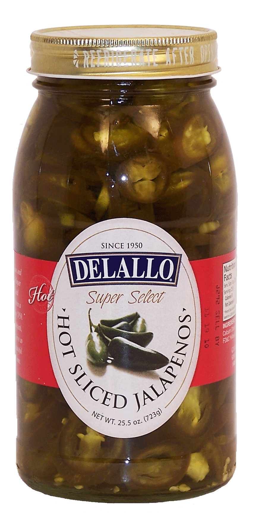 Delallo Super Select hot sliced jalapenos Full-Size Picture